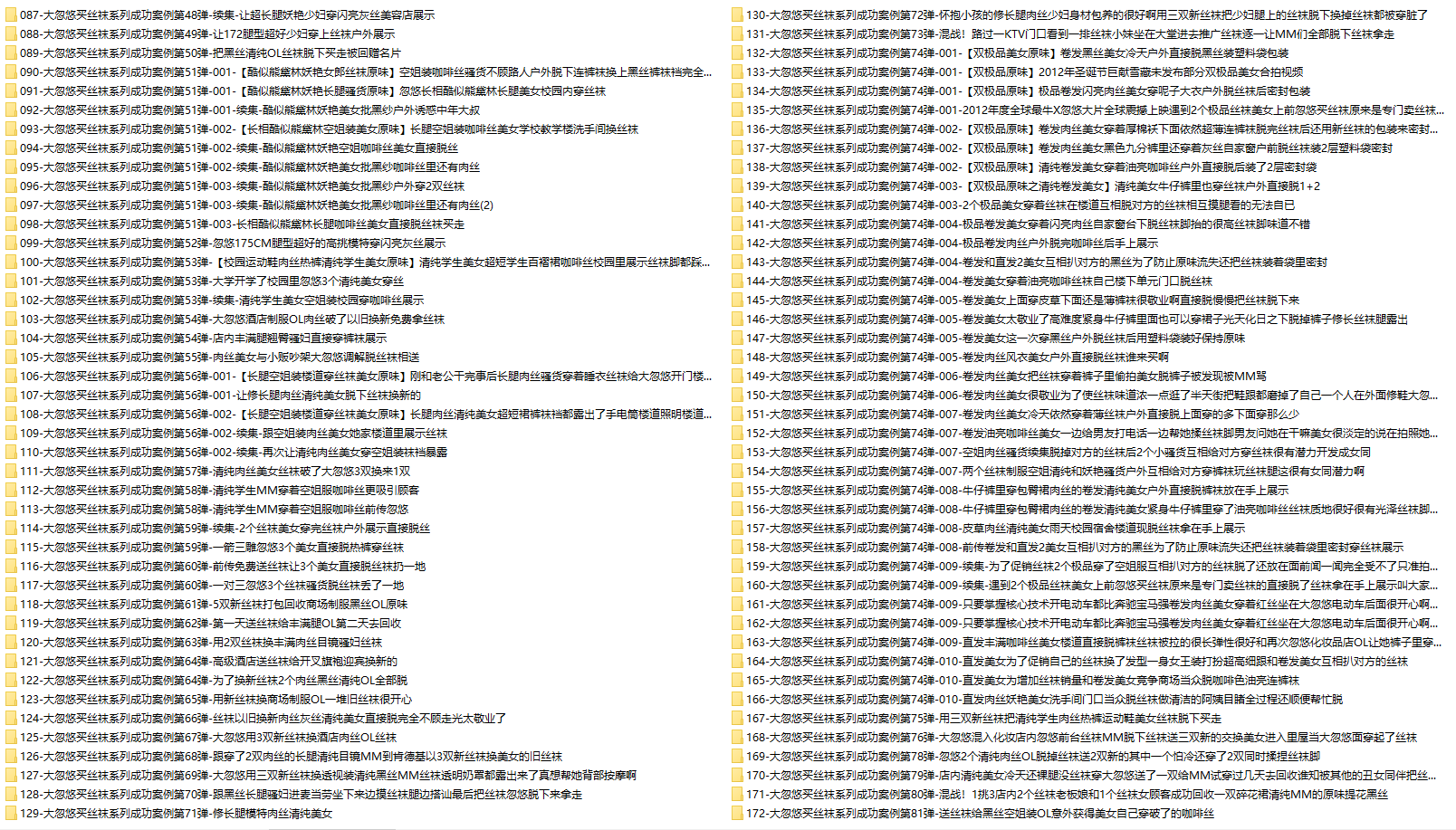 [合集]大忽悠买丝袜系列成功案例 – 全套235期